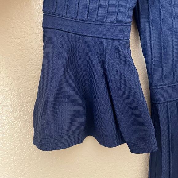 Lilly Pulitzer Dress Womens Medium Navy Blue Brandi High Rise Ribbed Knit Mini - Picture 6 of 12